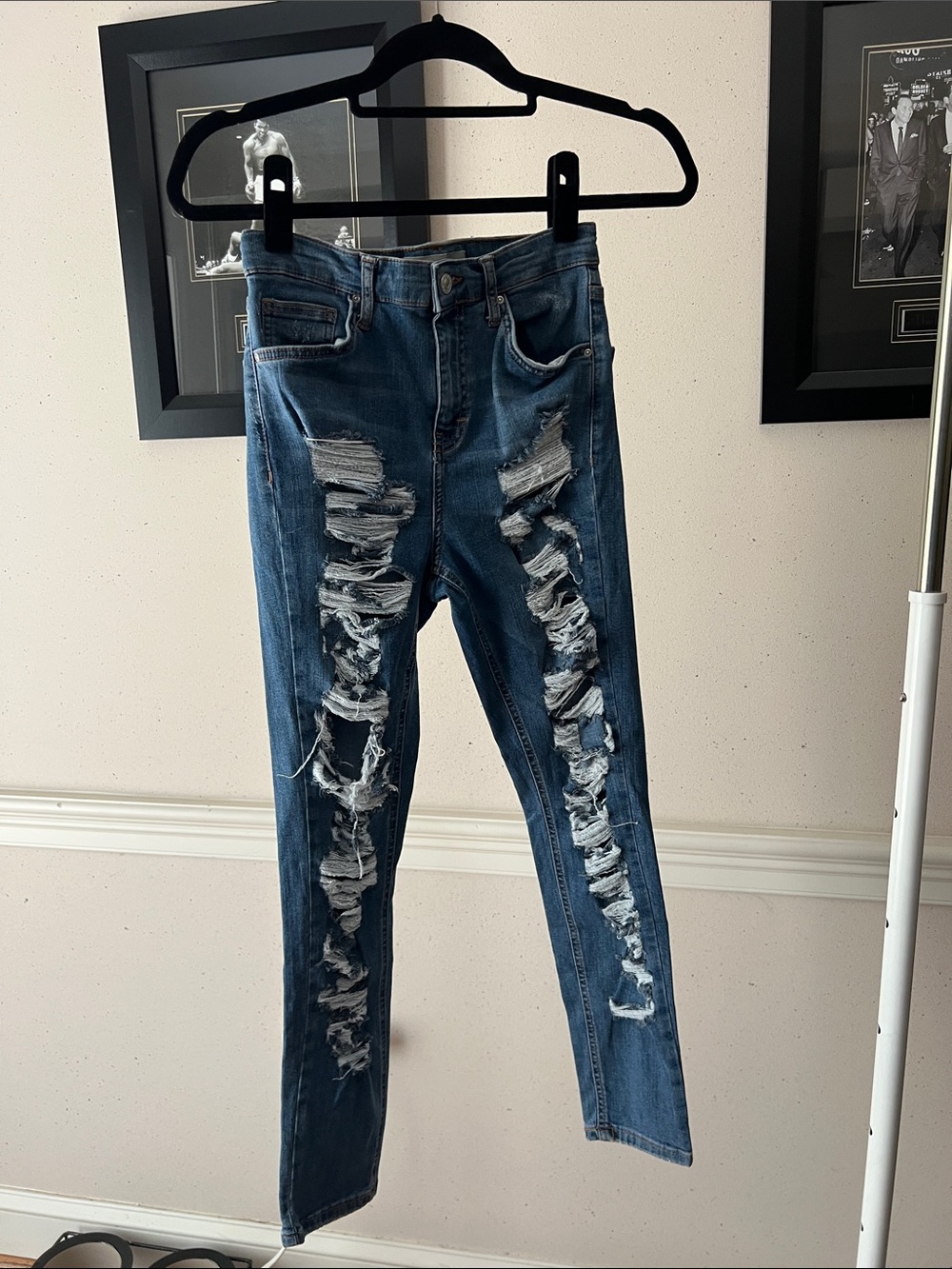Topshop Jamie Distressed Skinny Jeans